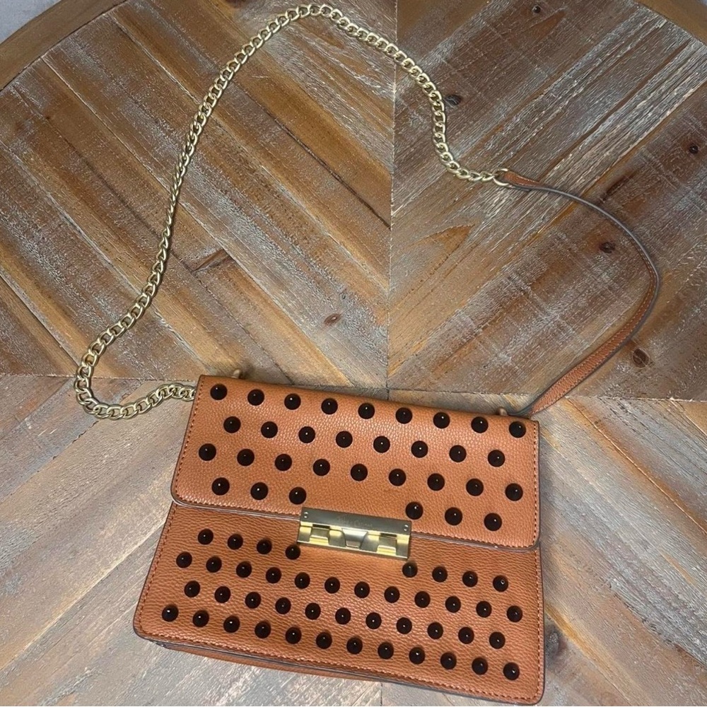 Foley & Corinna Slumber Nights Blogger Bag‎ Cognac black studded Gold Chain
